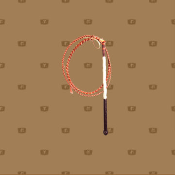 Red Hide stock whip with half plaited handle