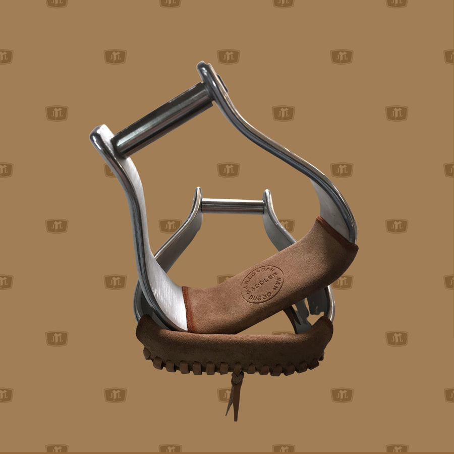Saddle with Stirrups - leather tread oxbows