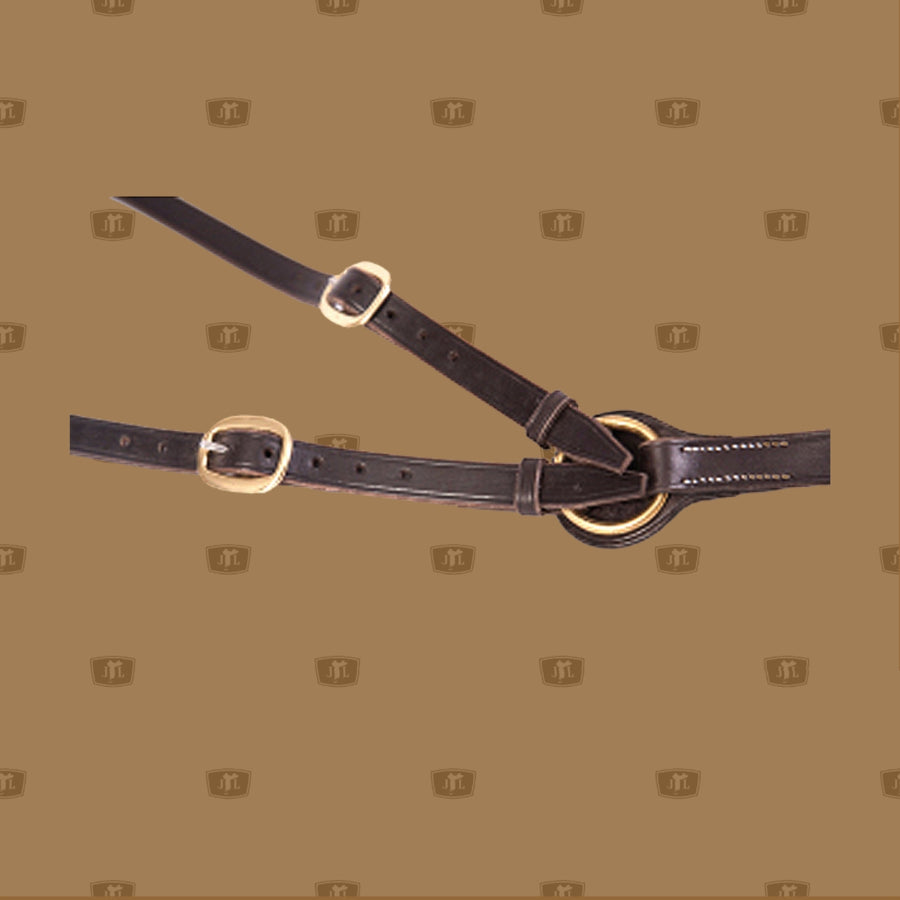 Leather breastplate brass buckles
