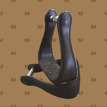 Leather covered Oxbow Stirrup Irons