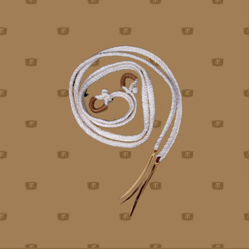 Horse reins - Silver Rope Reins - 11 Strand Bull Plait silver rope featuring leather sleeves